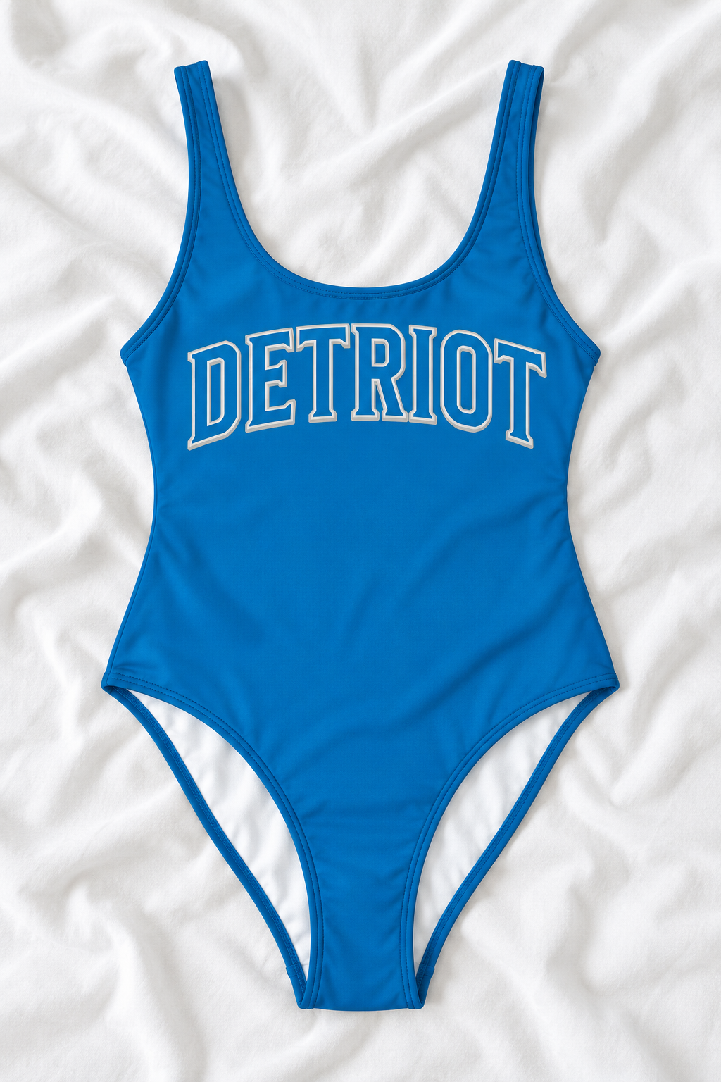 Detroit Football One-Piece Swimsuit – Women’s Game Day Swimwear