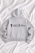 All the Time Christian Oversized Hoodie | Minimalist Cross Faith Sweatshirt | Inspirational Religious Fleece Boxy Hoodie