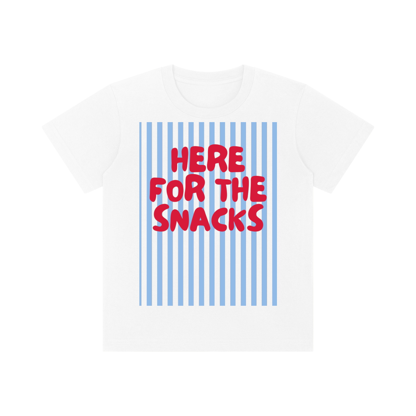 Here for the Snacks Kids Tee | Soft 100% Cotton Graphic T-Shirt