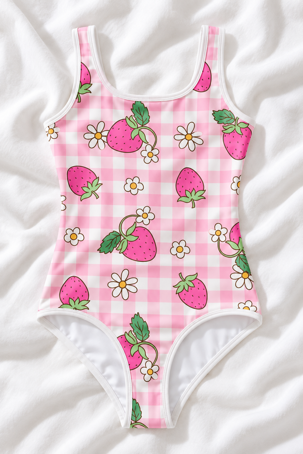 Little Kids Strawberry One Piece Swimsuit | Sweet Summer Bathing Suit