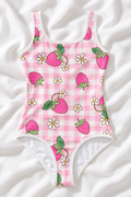 Little Kids Strawberry One Piece Swimsuit | Sweet Summer Bathing Suit
