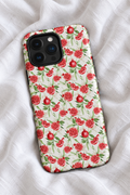 Pomegranate Floral MagSafe Tough iPhone Case | Red Fruit Botanical Mediterranean Phone Cover