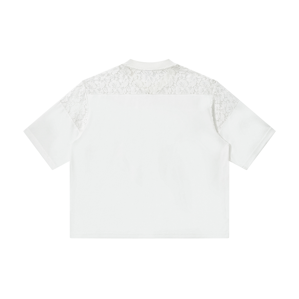 Girls Like Sports Too Lace Jersey Tee | Women's Football Game Day Shirt