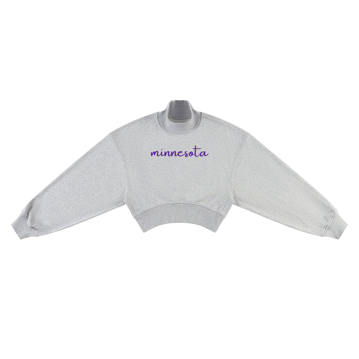 Minnesota Football Mock Neck Crop Sweater