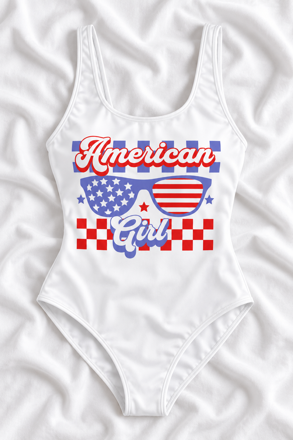 American Girl One-Piece Swimsuit – Women’s Patriotic Swimwear