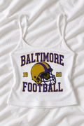Baltimore Cropped Tank Top, Football Game Day Crop Top, Women’s Tailgate Tank, Football Season Outfi