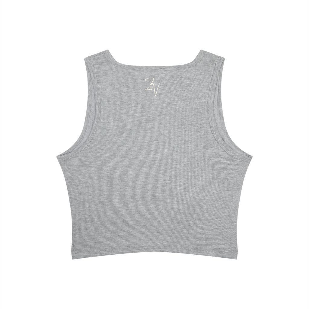 Women's Hollow-Out Crop Tank Top | Soft Modal Sleeveless Crop Top