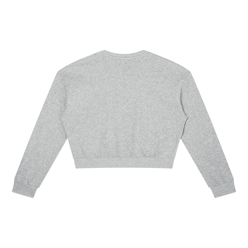Merry Little Pour Decisions Women's Cropped Crewneck Sweatshirt