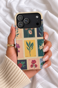 Vintage Botanical Stamp iPhone Case – Retro Floral Postage Print Tough Phone Case