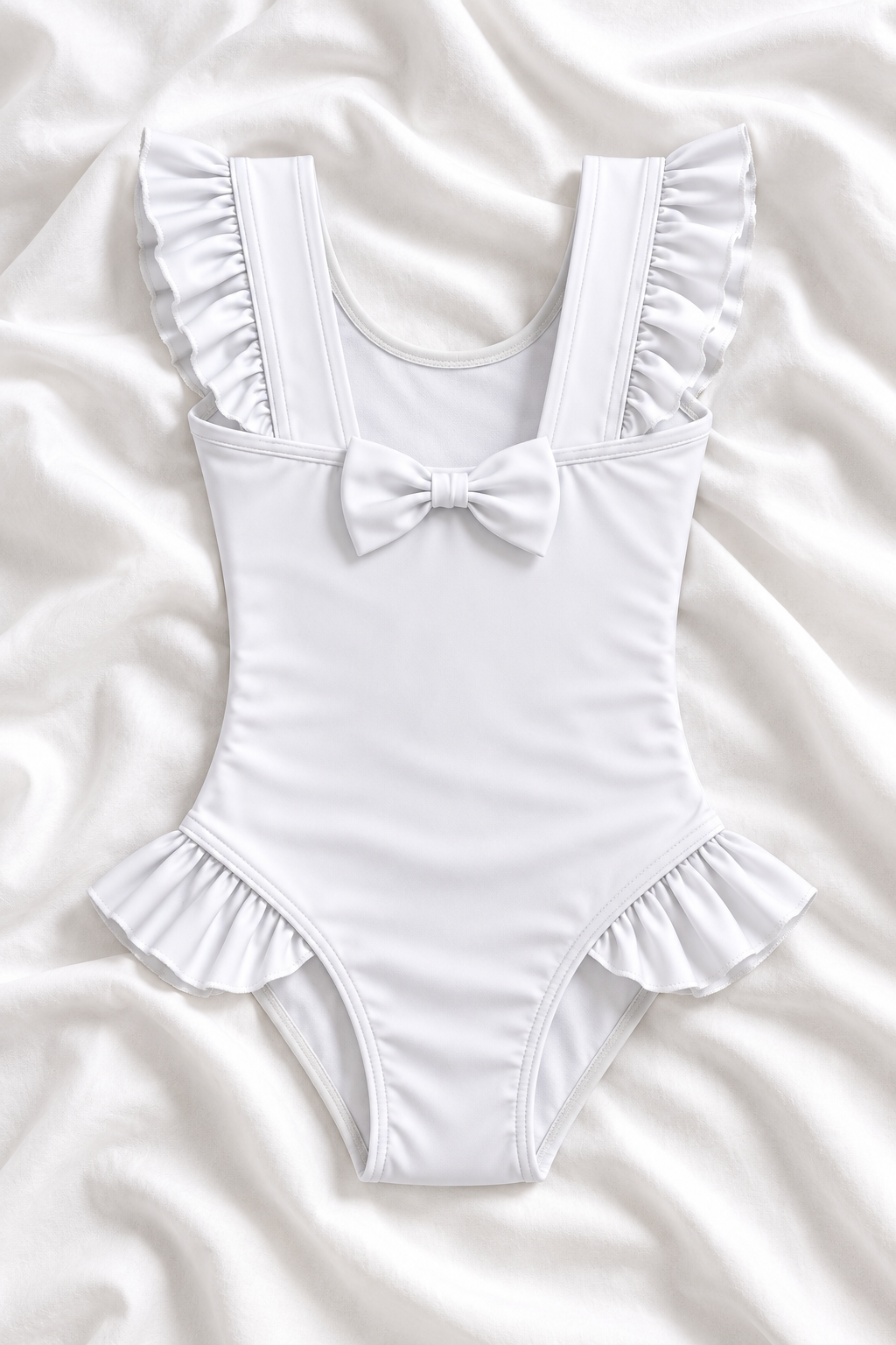 Birthday Girl Pink Bow Ruffle Swimsuit – Kids Birthday One Piece Swimwear