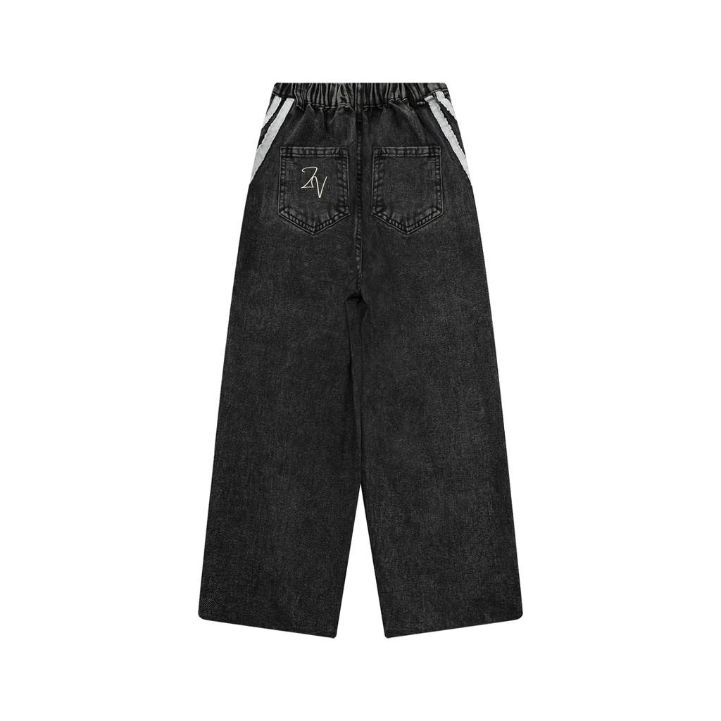 Kids Vintage Wash Side Stripe Jeans | Relaxed Denim Pants