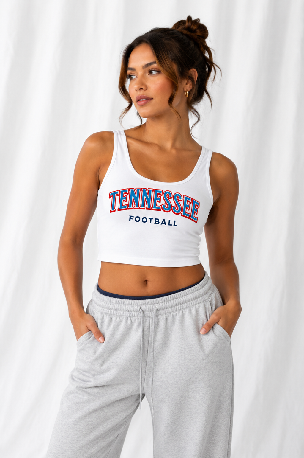 Tennessee Football Cropped Tank Top
