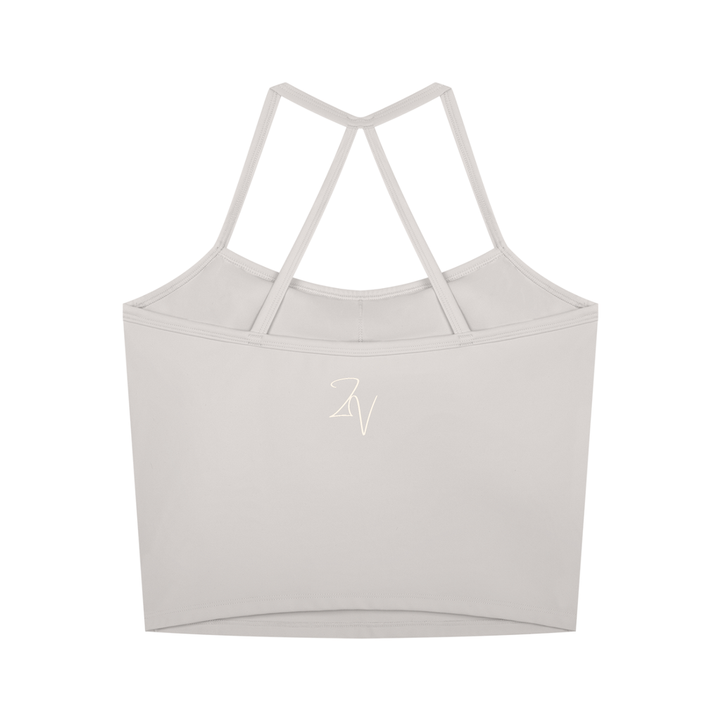 Women's Cross Back Active Crop Tank | Built-In Padded Workout Top