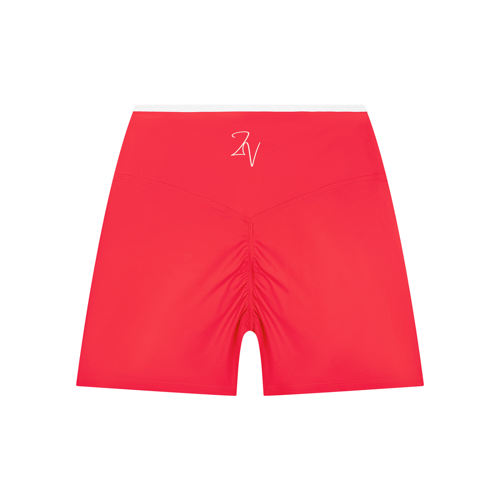 Women's High Rise Color Block Biker Shorts | Athletic Workout Shorts