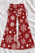 Christmas Holiday Wide Leg Palazzo Pants – Women’s Festive Stretch Pants