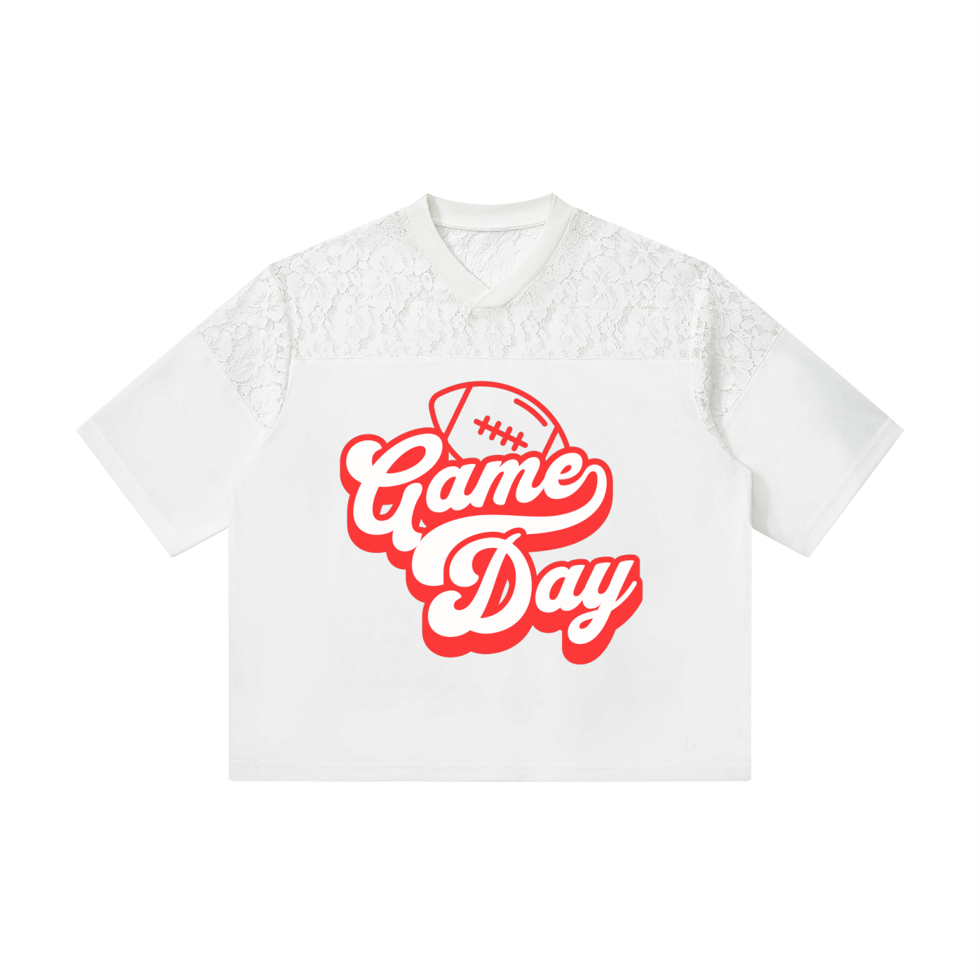 Game Day Lace Jersey Tee | Women's Football Game Day Shirt