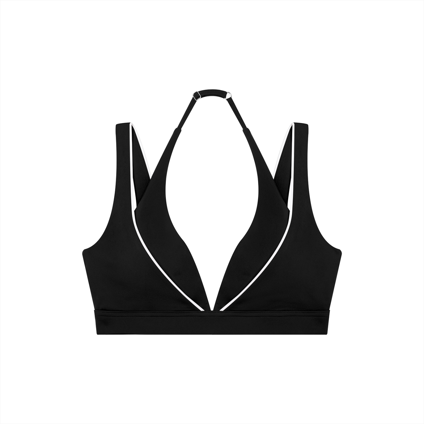 Women's Halter Neck Double Layer Sports Bra | Built-In Padded Athletic Workout Bra