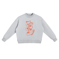 Born Appetito Fleece Side Slit Crewneck Sweatshirt – Italian Tomato Graphic Sweatshirt