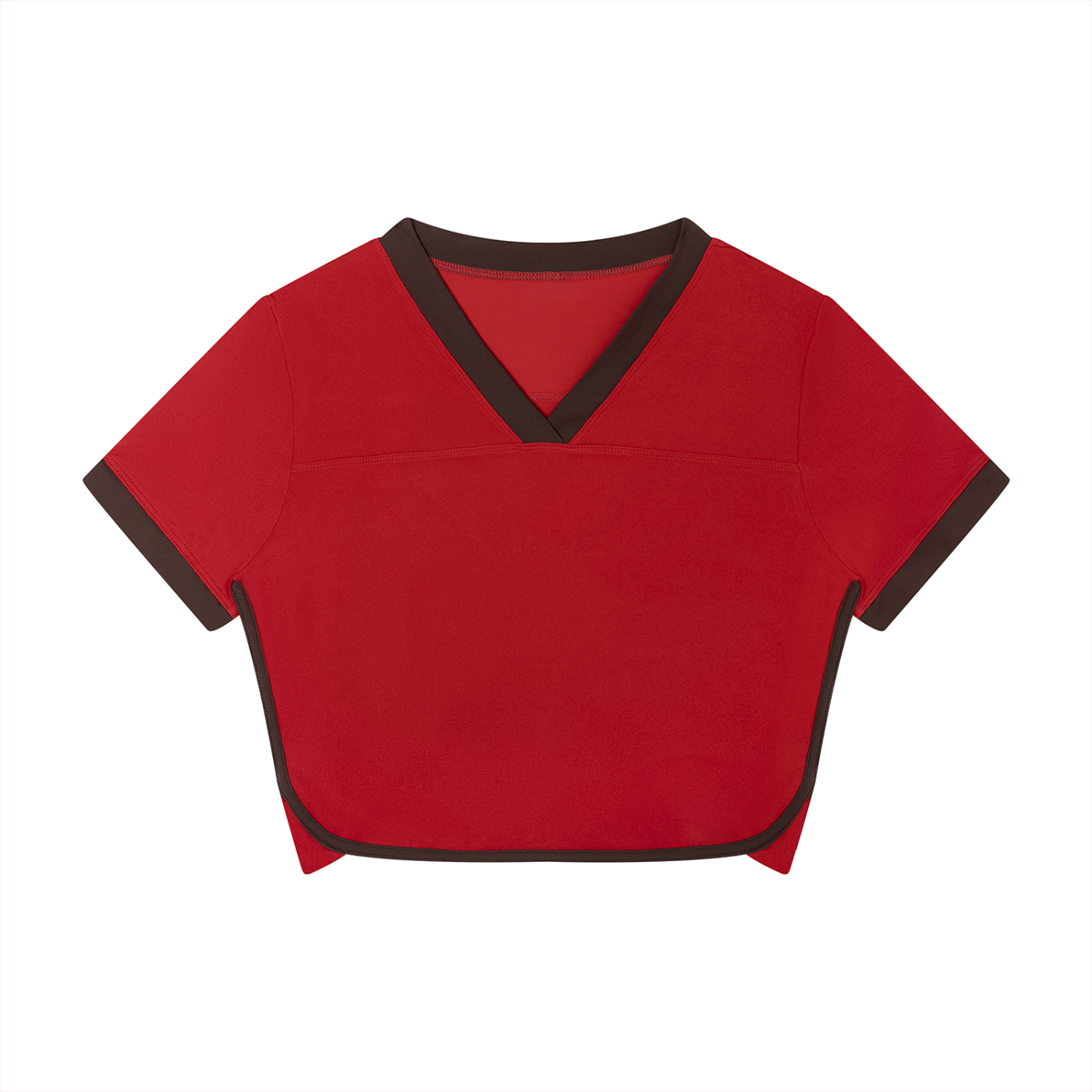 Women's Color Block Performance Crop T-Shirt | Athletic Workout Activewear Top