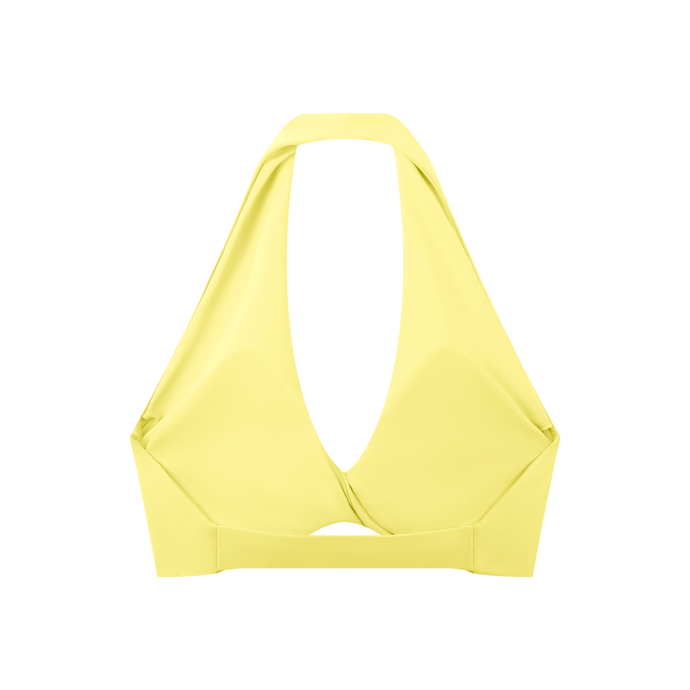 Women's Pleated Halter Sports Bra | Built-In Padded Athletic Workout Bra