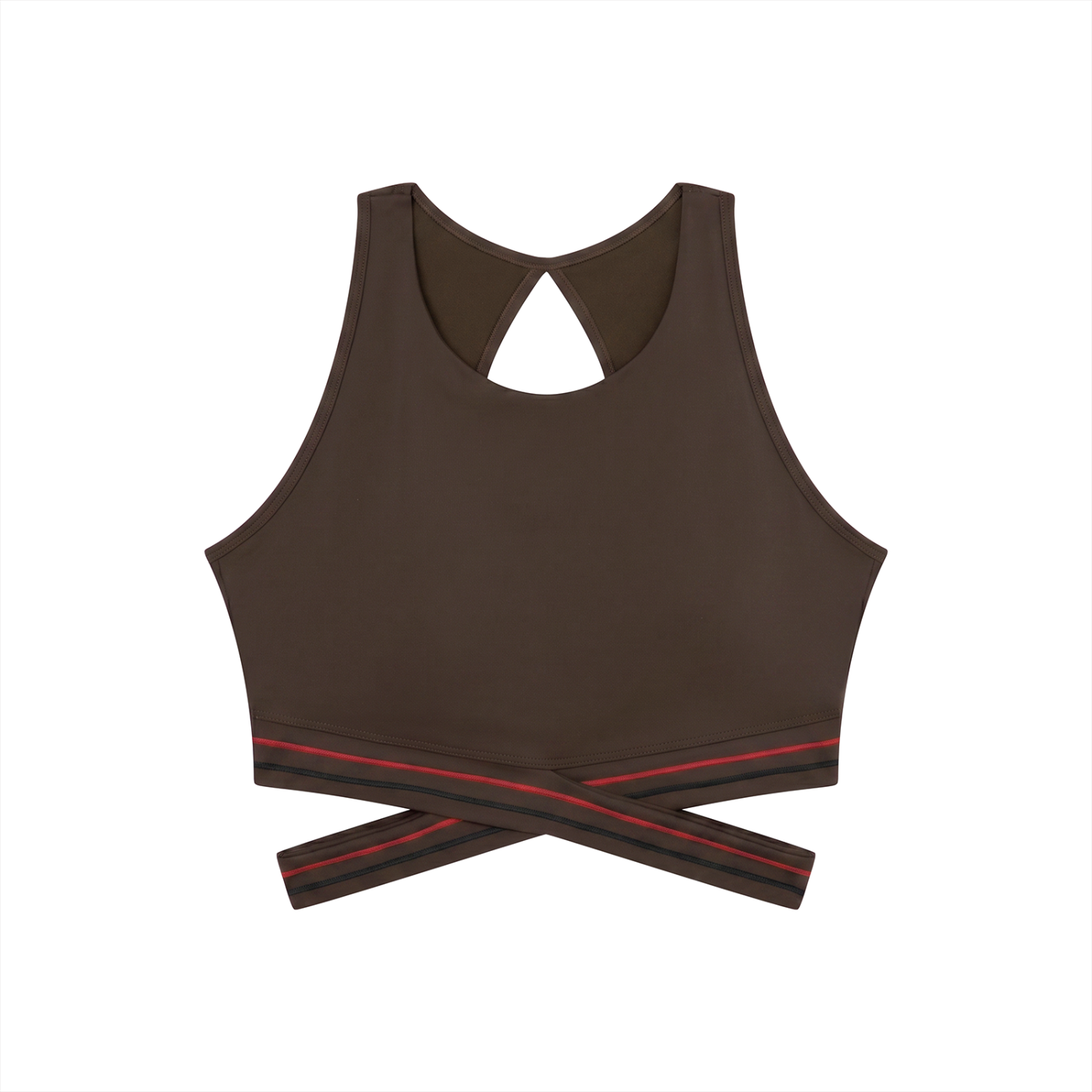 Women's Criss-Cross Band Sports Bra | Built-In Padded Tennis & Workout Bra