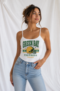 Green Bay Low Back Tank Top – Women’s Football Game Day Shirt, Backless Tailgate Top
