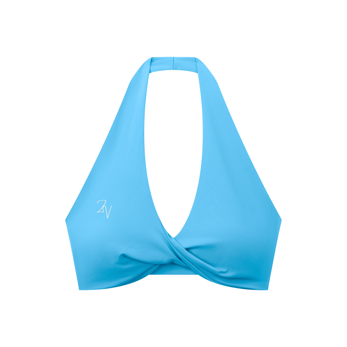 Women's Pleated Halter Sports Bra | Built-In Padded Athletic Workout Bra