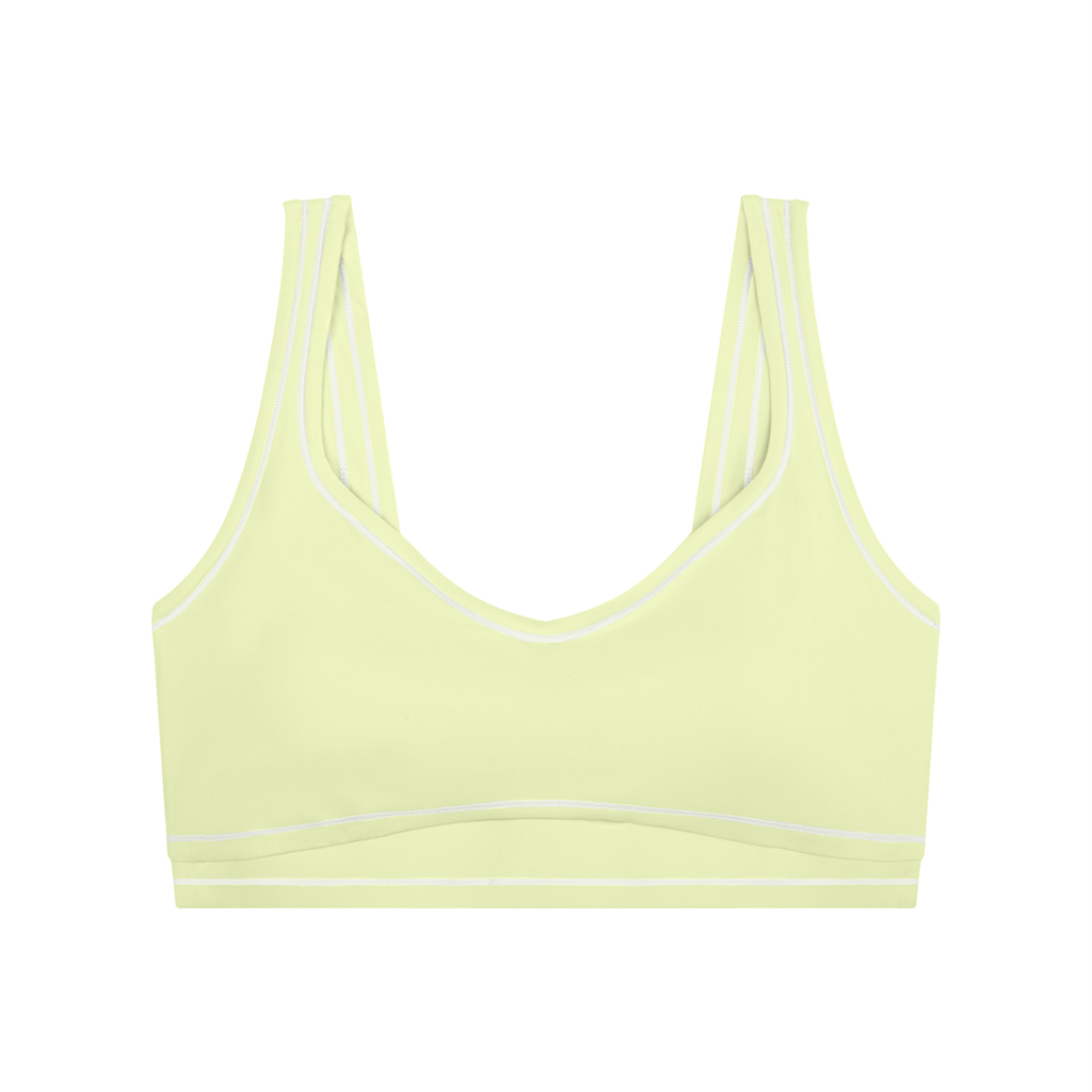 Topstitched Sports Bra with Built-In Padding | Women's Supportive Workout Bra