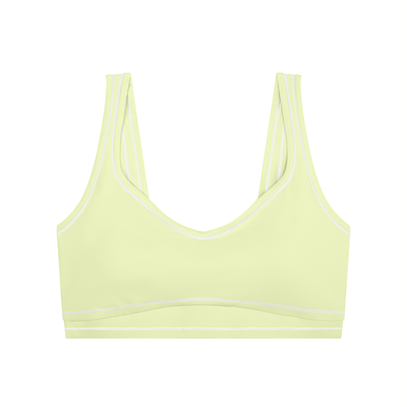 Topstitched Sports Bra with Built-In Padding | Women's Supportive Workout Bra
