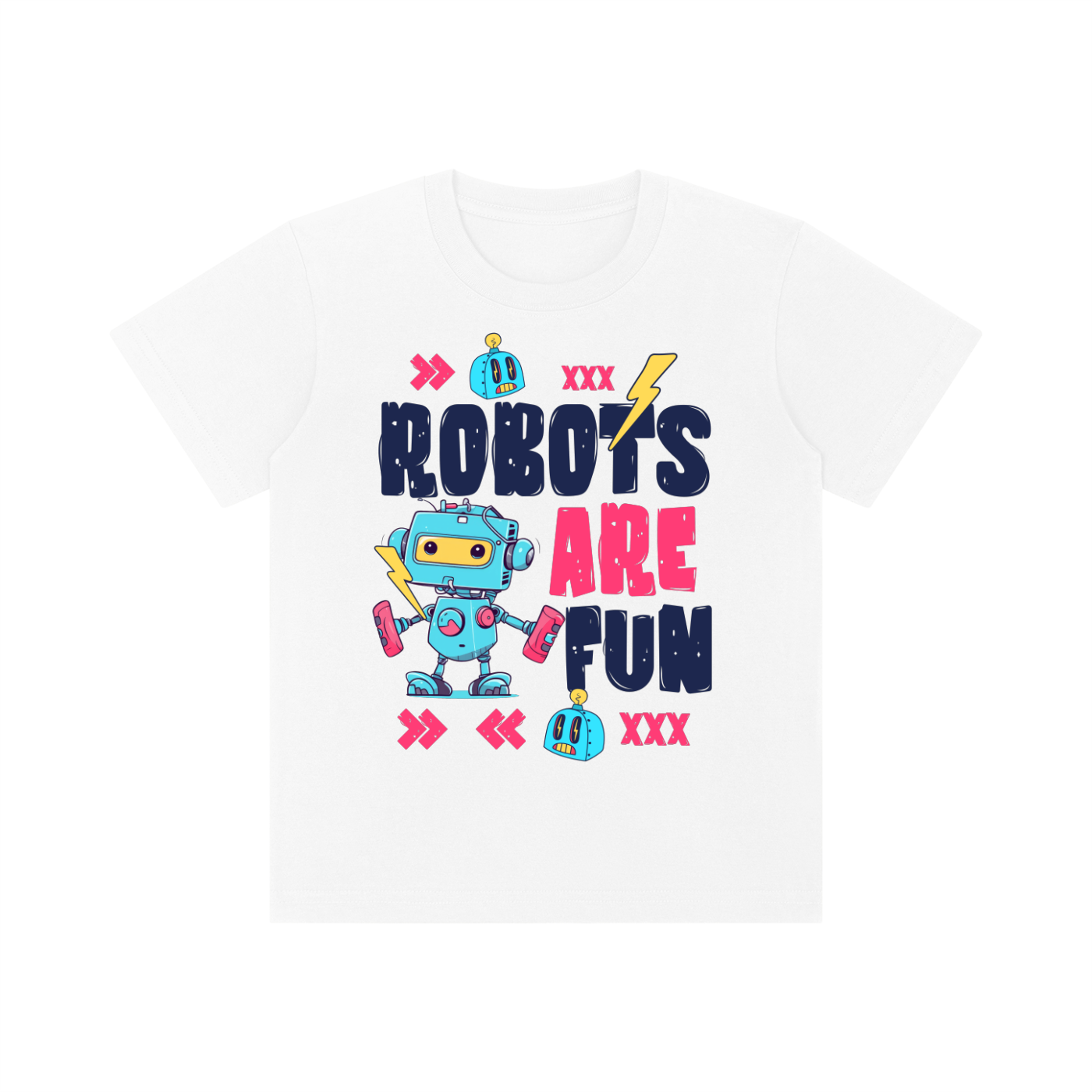 Robots Are Fun Kids Tee | Soft 100% Cotton Graphic T-Shirt
