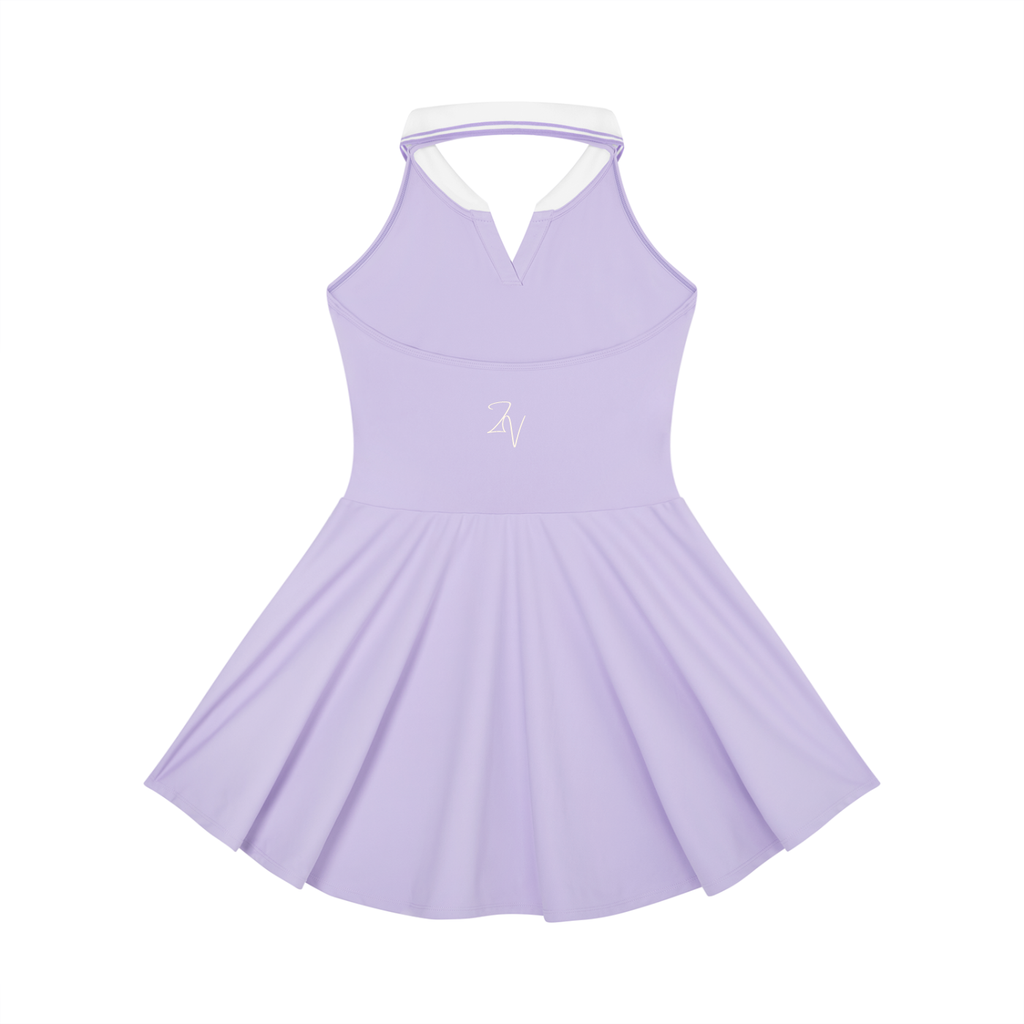 Women's Collared Halter A-Line Athletic Dress | Sleeveless Tennis & Golf Dress