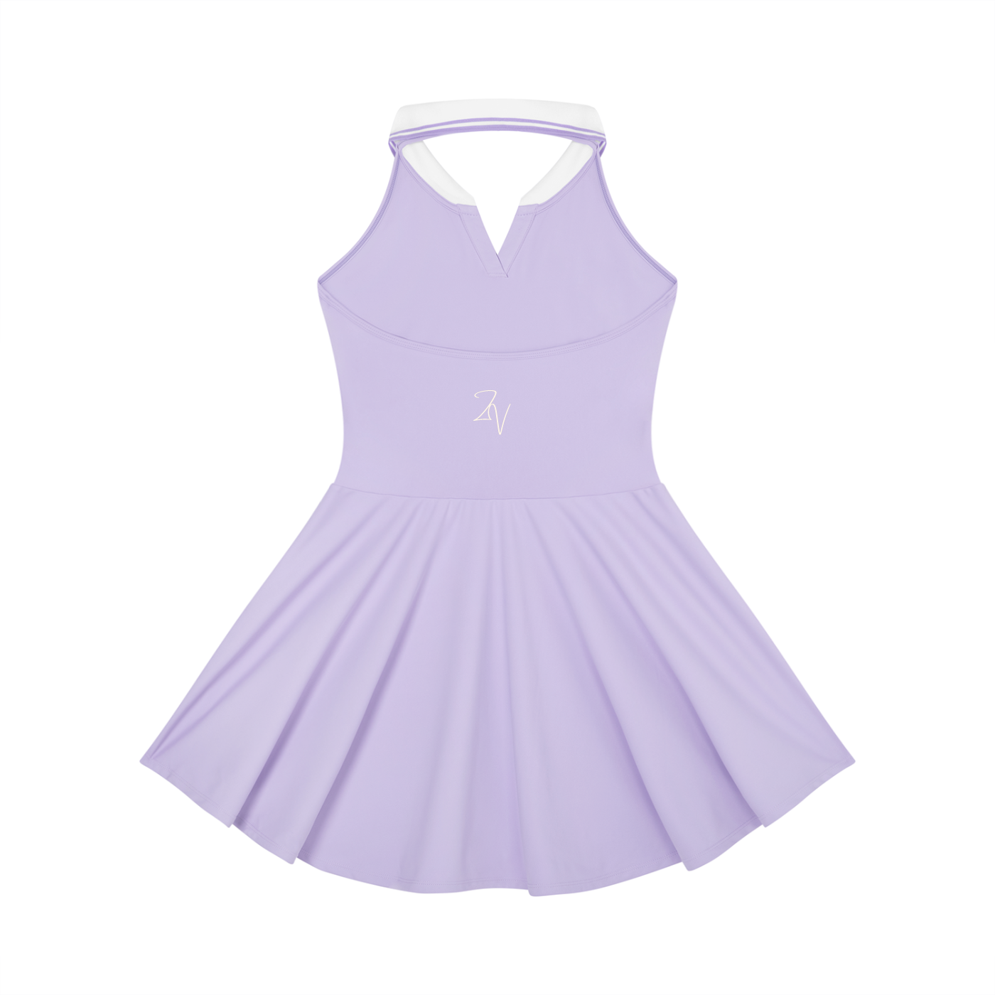 Women's Collared Halter A-Line Athletic Dress | Sleeveless Tennis & Golf Dress