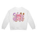 Joy Unisex Christmas Crewneck Sweatshirt | Pink & Purple Holiday Graphic