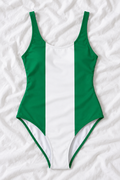 Nigeria Flag One-Piece Swimsuit – Women’s Nigerian Flag Swimwear
