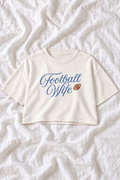 Football Wife Oversized Cropped Graphic Tee – Women’s Game Day T-Shirt