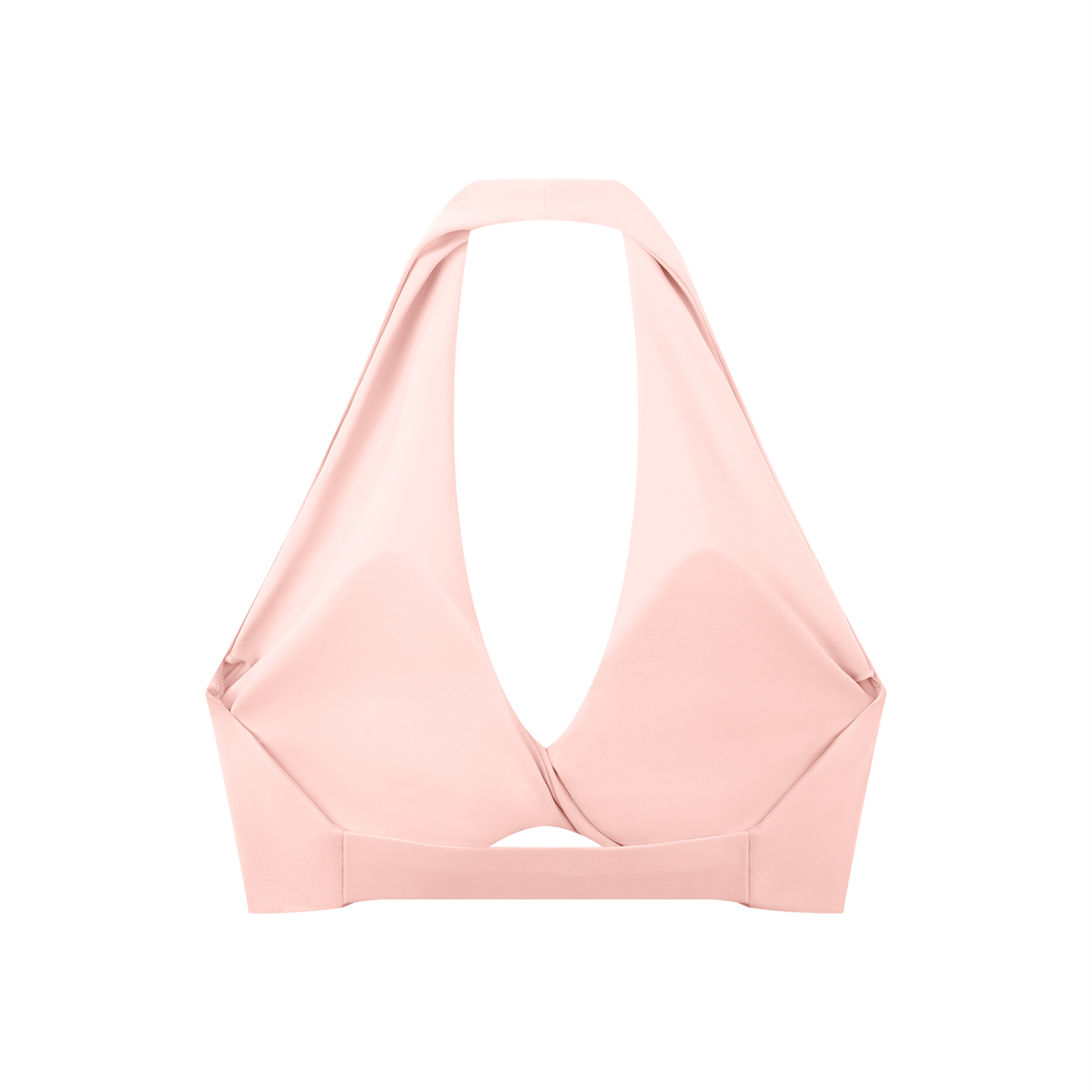 Women's Pleated Halter Sports Bra | Built-In Padded Athletic Workout Bra