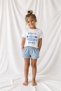 Beach Babe Kids Cotton Tee | Cute Beach Graphic T-Shirt for Toddlers & Youth