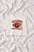 Arizona Football Oversized Cropped Graphic Tee – Women’s Game Day T-Shirt