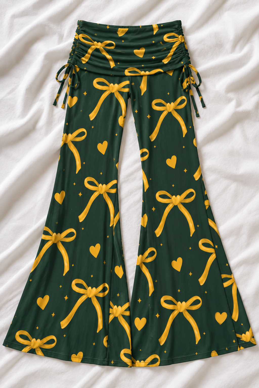 Green Bay Football Game Day Wide Leg Palazzo Pants – Women’s Stretch Pants