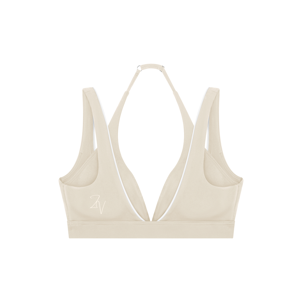 Women's Halter Neck Double Layer Sports Bra | Built-In Padded Athletic Workout Bra