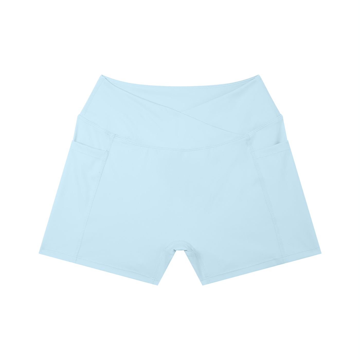 Women's High Rise Pocket Biker Shorts | Athletic Performance Workout Shorts