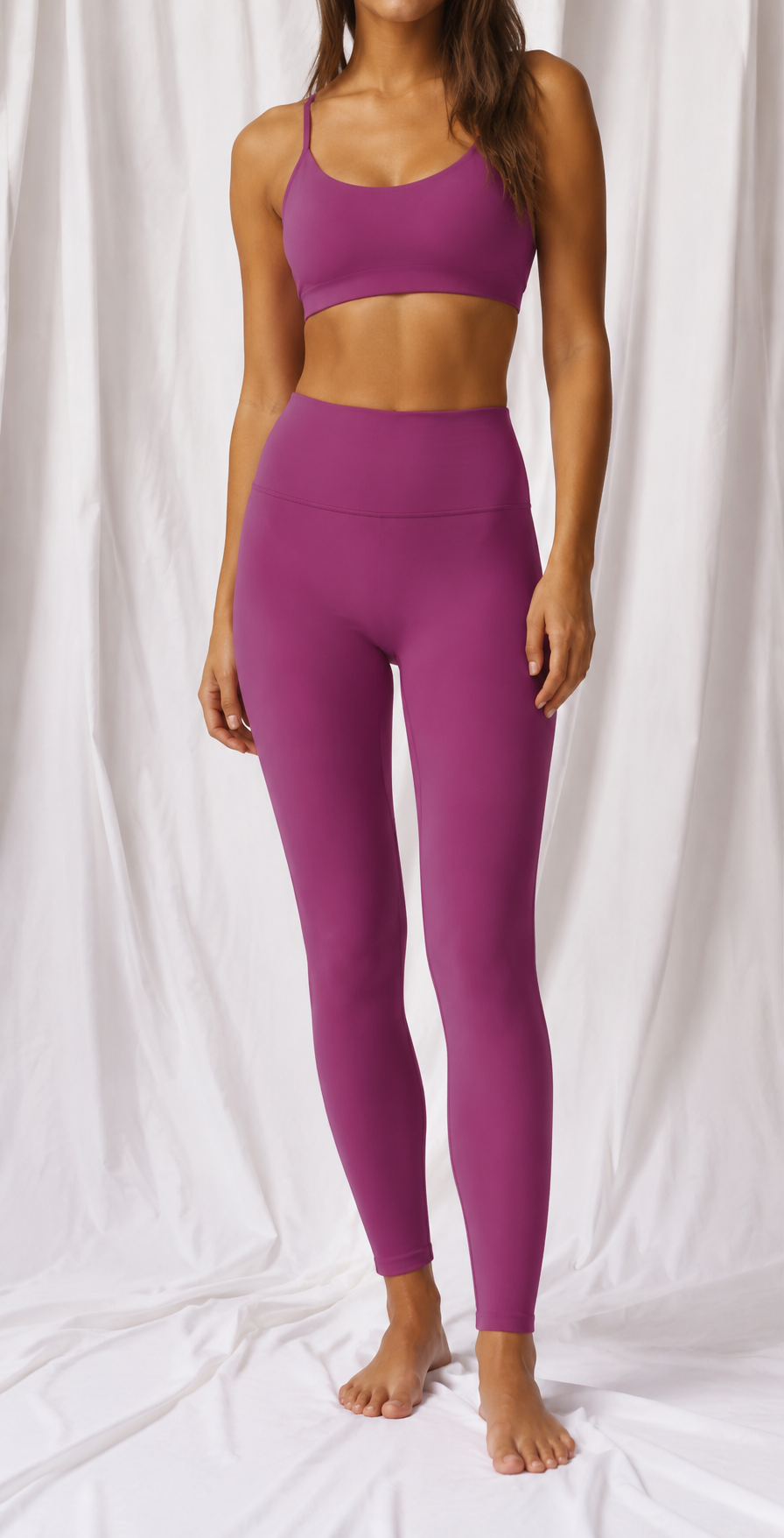 Women's Solid High Rise Leggings | Athletic Performance Workout Pants