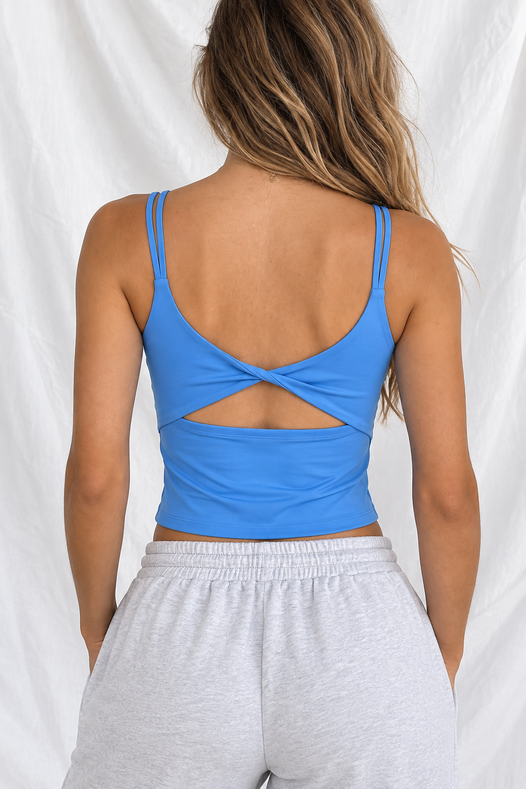 Tennessee Football Double-Strap Twist-Back Crop Tank – Women’s Game Day Top