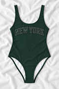New York Football One-Piece Swimsuit – Women’s Game Day Swimwear