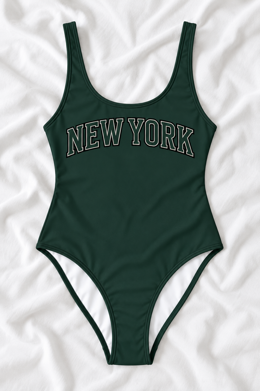 New York Football One-Piece Swimsuit – Women’s Game Day Swimwear