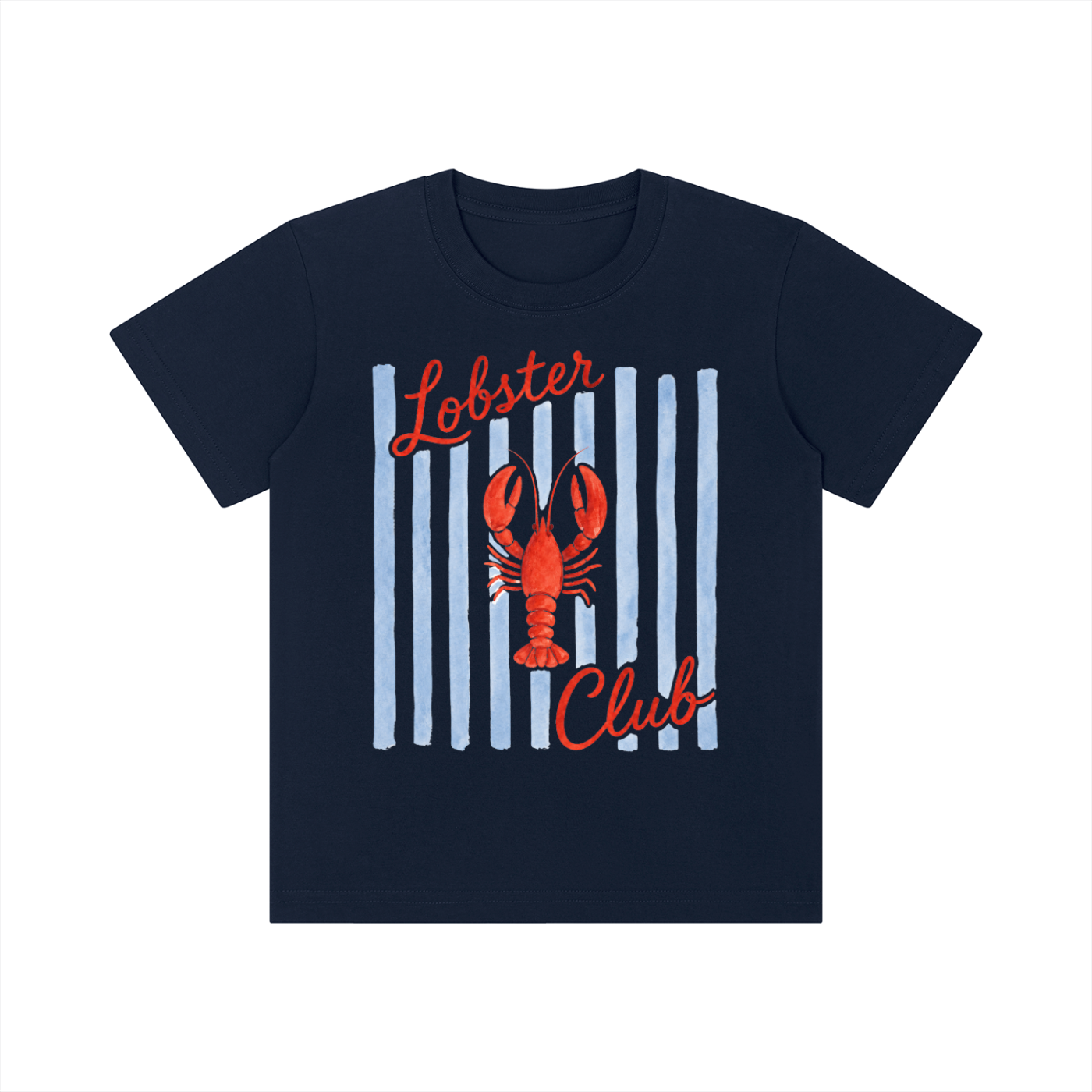 Lobster Club Kids Cotton Tee | Cute Coastal Graphic T-Shirt for Toddlers & Youth