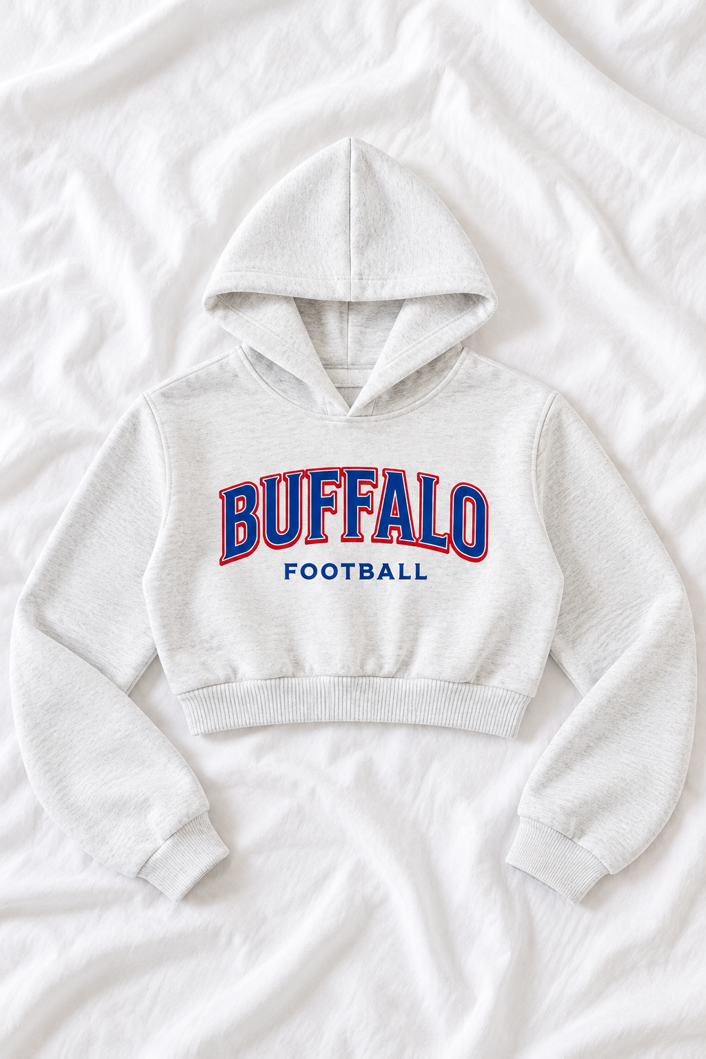 Buffalo Cropped Hoodie – Women's Football Game Day Sweatshirt