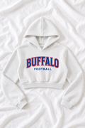Buffalo Cropped Hoodie – Women's Football Game Day Sweatshirt