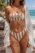 Mangia Bandeau Bikini Set – Striped Italian Summer Swimsuit