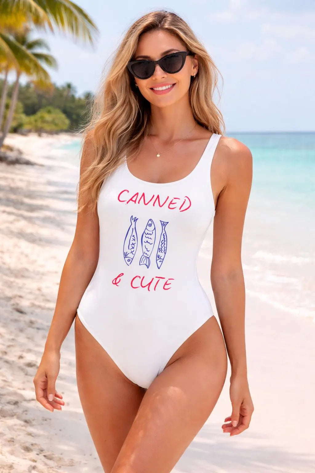Canned & Cute Sardine One Piece Swimsuit – Beach Day Swimwear